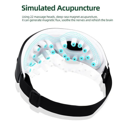 Masajeador Ocular Inteligente con Terapia Magnética y 9 Modos de Vibración para Aliviar la Fatiga Visual