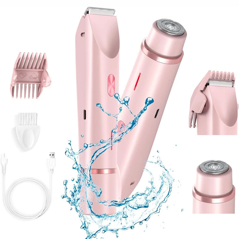Afeitadora Eléctrica para Mujer - Electric Razor Woman Shaver Indolora, Depiladora Facial y Corporal para Piernas, Bikini y Vello Facial, Recortadora de Precisión sin Dolor