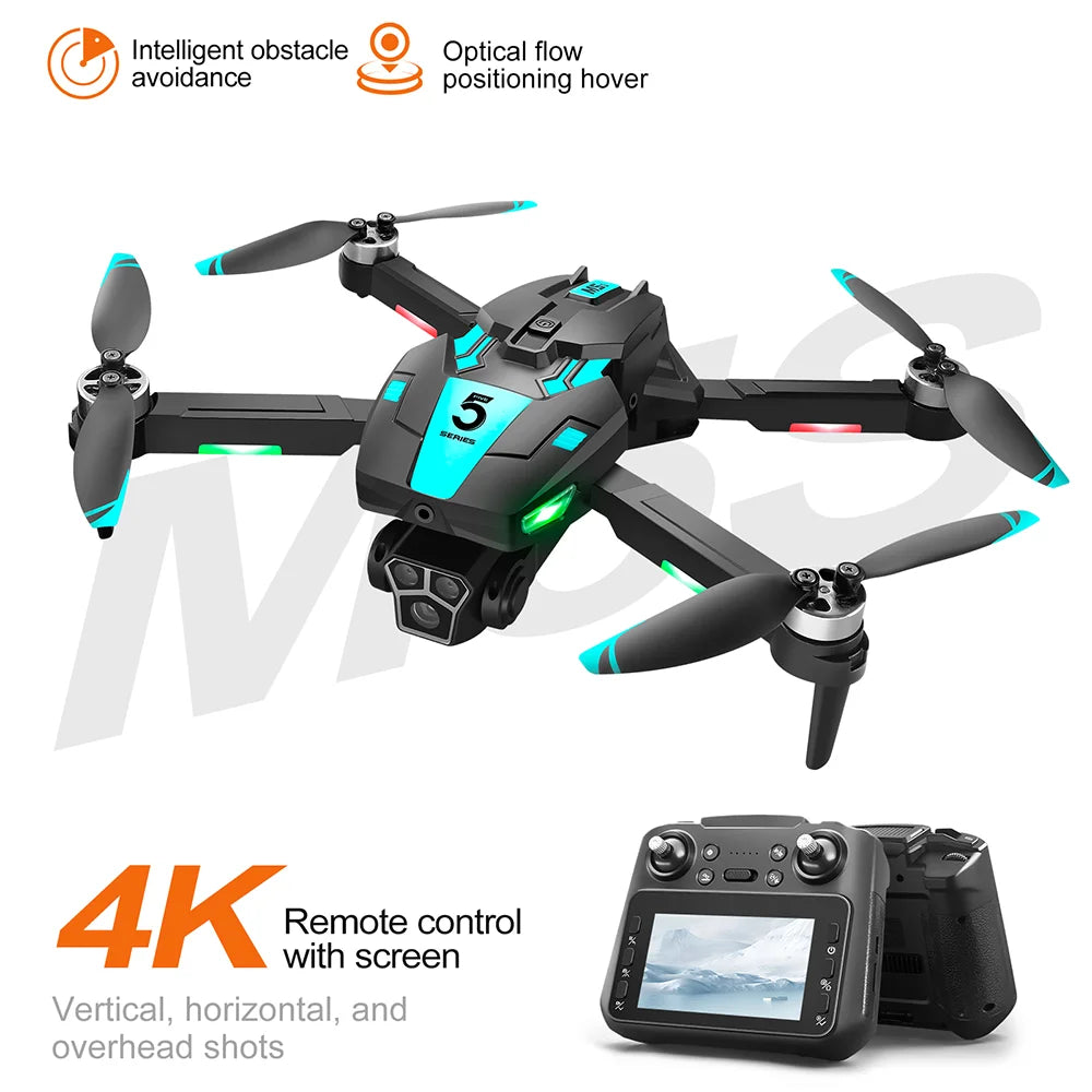 M5S Drone Plegable: Tecnología Avanzada con Motor sin Escobillas, Transmisión WiFi 5G y Cámara 4K para Capturas Aéreas de Alta Calidad