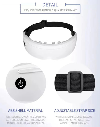 Masajeador Ocular Inteligente con Terapia Magnética y 9 Modos de Vibración para Aliviar la Fatiga Visual