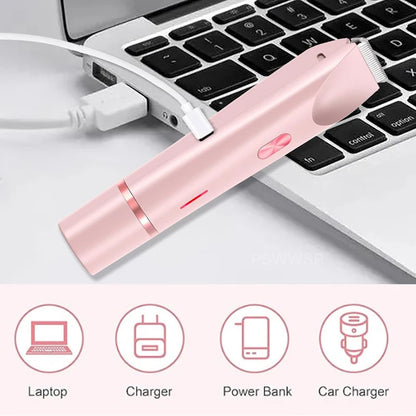 Afeitadora Eléctrica para Mujer - Electric Razor Woman Shaver Indolora, Depiladora Facial y Corporal para Piernas, Bikini y Vello Facial, Recortadora de Precisión sin Dolor