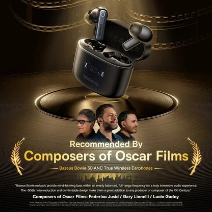 Auriculares Inalámbricos Baseus Bowie 30, Bluetooth 5.3, 6 Micrófonos con IA y Resistencia al Agua IPX4