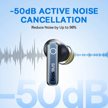 Auriculares Inalámbricos Baseus Bowie 30, Bluetooth 5.3, 6 Micrófonos con IA y Resistencia al Agua IPX4