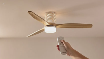 wind calm rattan ventilador de techo